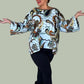 Dth 100% Cotton Baby Wale Corduroy Boxy Top in Paisley