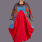 DTH Pyramid Dress -Cotton Ankara and Silk Taffeta