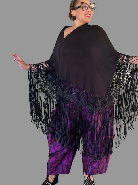DTH Seamed Pants in Silk Ikat Design