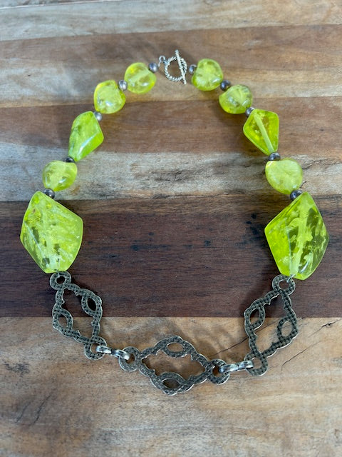 Green Resin necklace