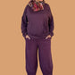 Transparente  Crossover Hem Pants (Black, Charcoal, Bordeaux)