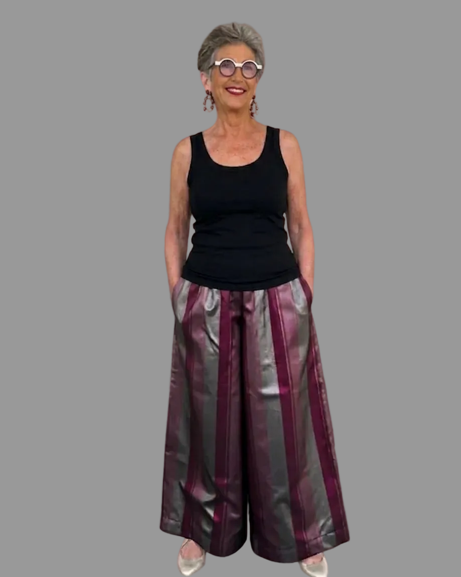 DTH Wide Legged (Lined) Metallic Pants