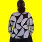 Pleats Half Circles Stretch Top (Red or Gray)