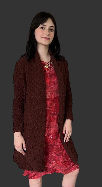 Vanity Couture Textured Coat (Black or Coffee)