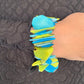 Blue And Green Tagua Nut Bracelet