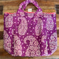 Kantha Vagabond Bag (purple paisley)