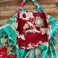 Kantha Vagabond bag ( green floral)