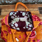 Kantha vagabond Bag ( red roses )