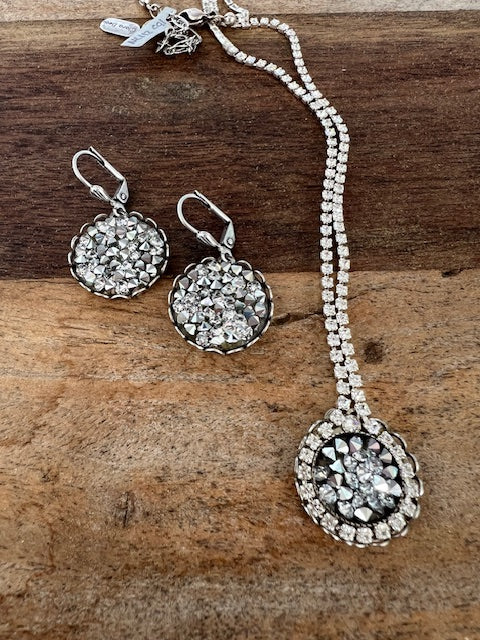 Swarovski crystal Rocks ( Penny Size Matching Necklace Sold Separately)