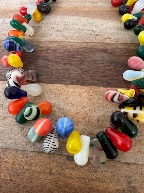 Hand Made Glass Bead Necklace From Mali