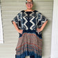 Dth 100% Silk Shibori Indigo Kaftan