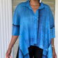 Pleats Boxy Top or Jacket(Blue)