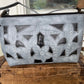 Leather Clutch Mexican Cut work