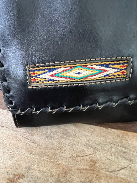 Leather Cross Body Purse In Deep Coffee Brown