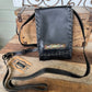 Leather Cross Body Purse In Deep Coffee Brown
