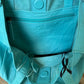 Turquoise Leather Carry All bag