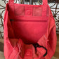 Leather Carry All Handbag In Tangerine