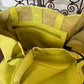 Leather Carry All Handbag In Chartreuse