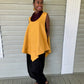 Dth V Front Linen Top In Mustard