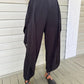 Pleats Side Flap Pants