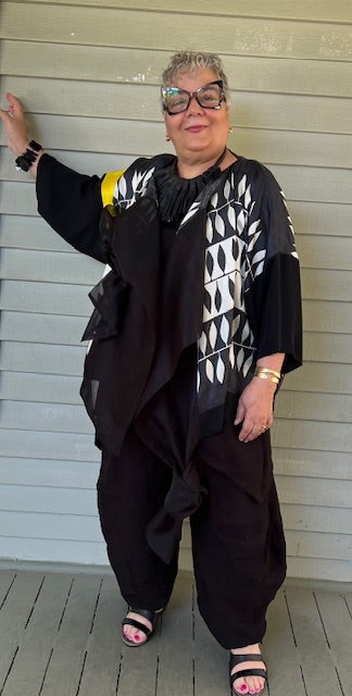 Dth Opposite Jacket In Mulberry Silk (Yellow Stripe)