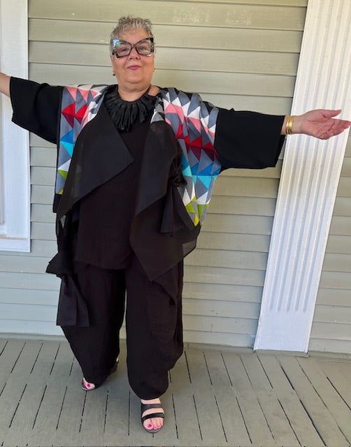 Dth Opposite Jacket in Mulberry Silk (Navajo Design)