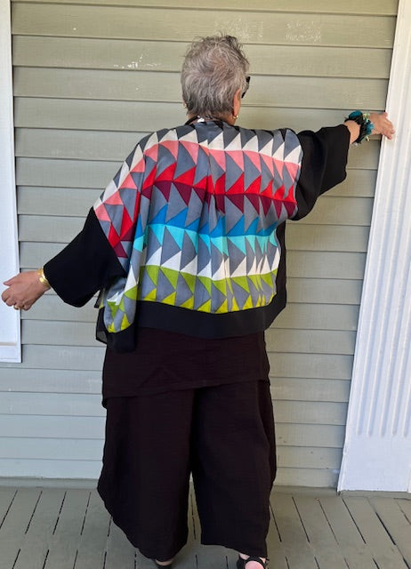 Dth Opposite Jacket in Mulberry Silk (Navajo Design)
