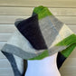 Cashmere Silk Blend Geometric Scarf or Wrap ( green ,navy grey )
