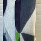 Cashmere Silk Blend Geometric Scarf or Wrap ( green ,navy grey )