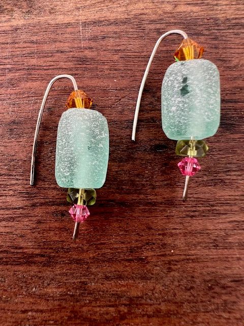 Recycled Glass Earrings