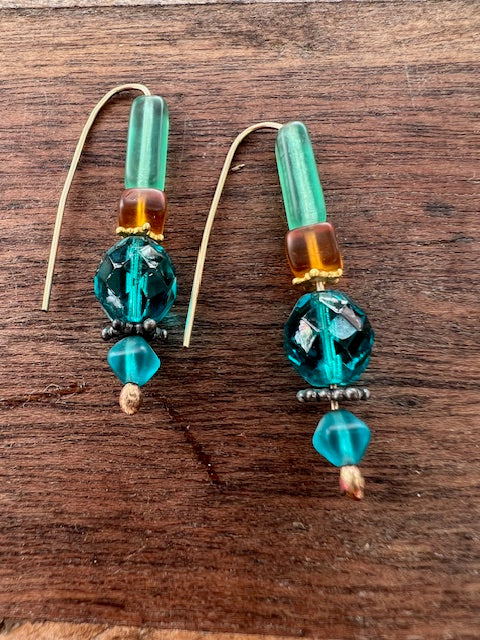 Antique Glass Earrings