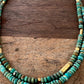 Set Of 2 Turquoise Necklaces ,With Gold Plate Beads