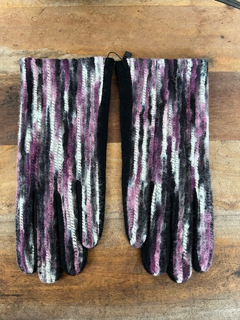 Chenille Gloves Purple