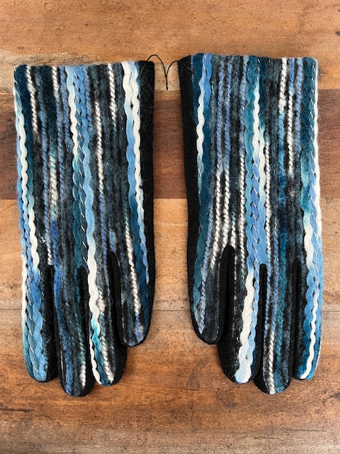 Chenille Gloves Blues