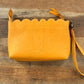 Leather Hand Tooled Wristlet Bag (yellow)