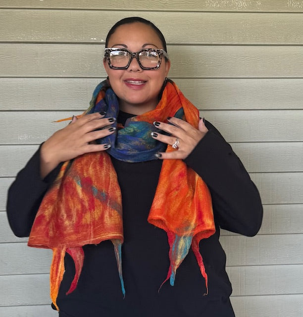 Felted Solar Flare Scarf
