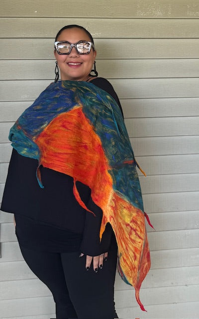 Felted Solar Flare Scarf