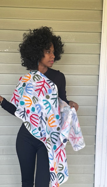 Felted Matisse Cut Out Scarf