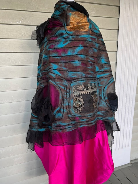 Felted Black Gypsy Wrap