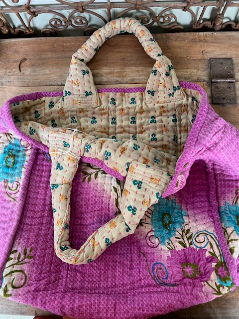 Kantha Vagabond Bag (purple)