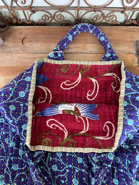 Kantha  Vagabond Bag( blue)