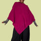 Baby Alpaca Boucle Poncho (Fuchsia)