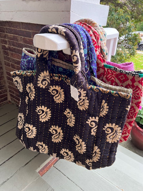 Kantha  Vagabond Bag( blue)