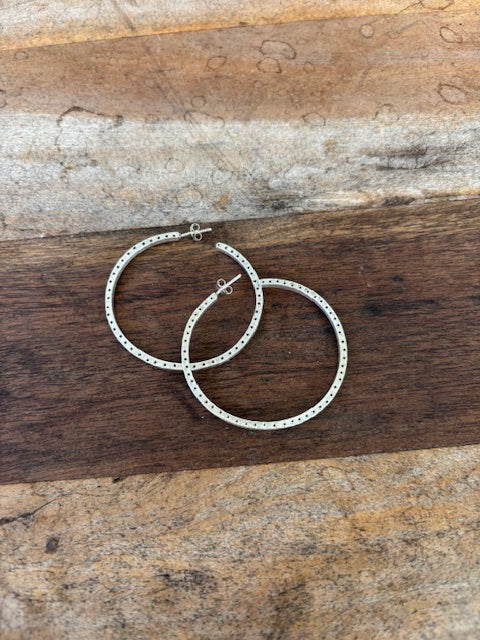 Sterling silver Tribal Hoops