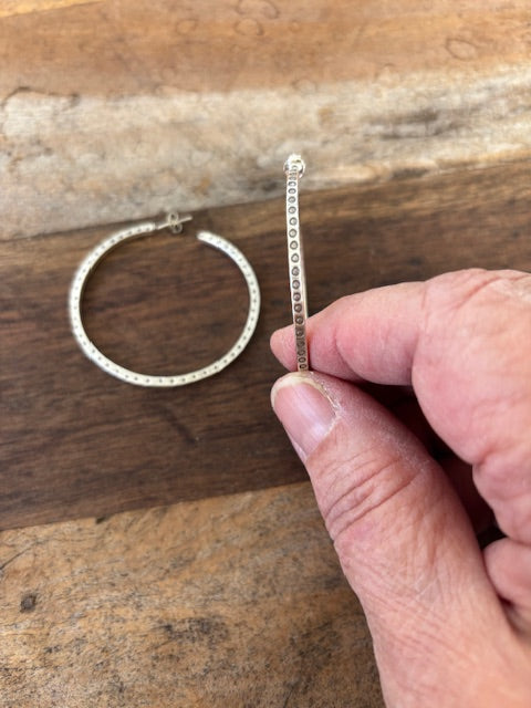 Sterling silver Tribal Hoops