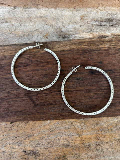 Sterling silver Tribal Hoops