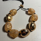 Eco Resin and Tagua Necklace Gold