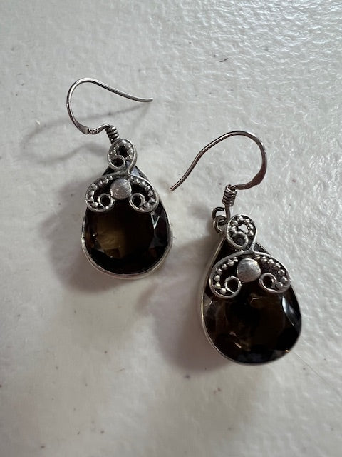 Smoky Topaz With Sterling Silver