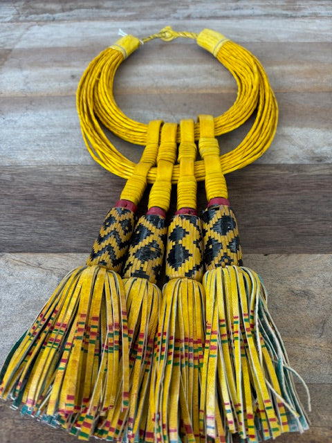 Mali Leather Neckace With Tassels