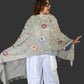 Embroidered Summer Weight Shawl